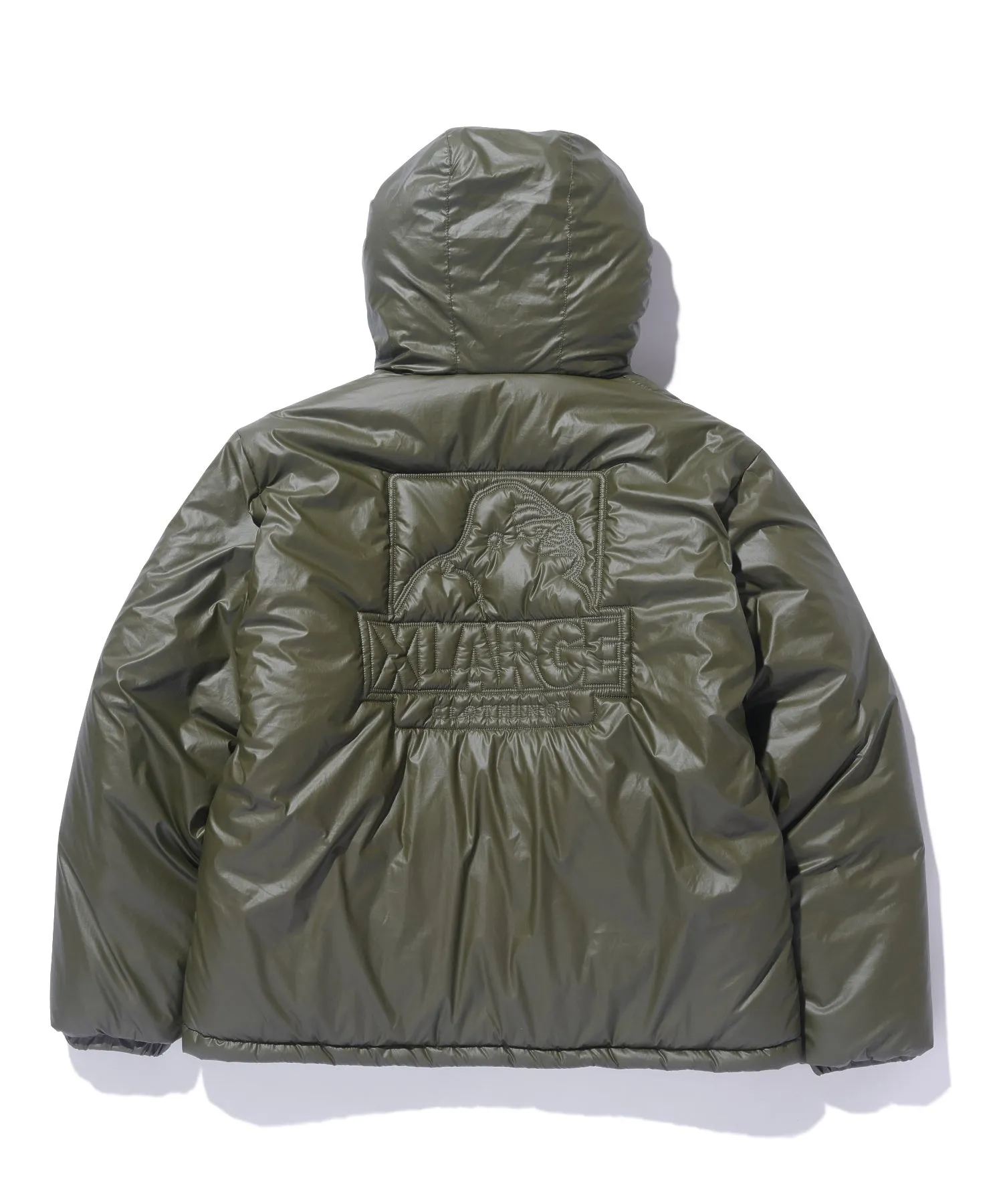 QUILTING LOGO HOODED PUFFER JACKET