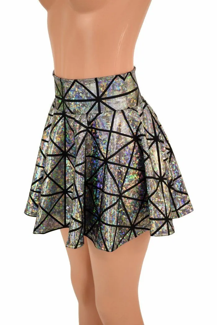 Ready to Ship Cracked Tile Rave Mini Skirt 2XL