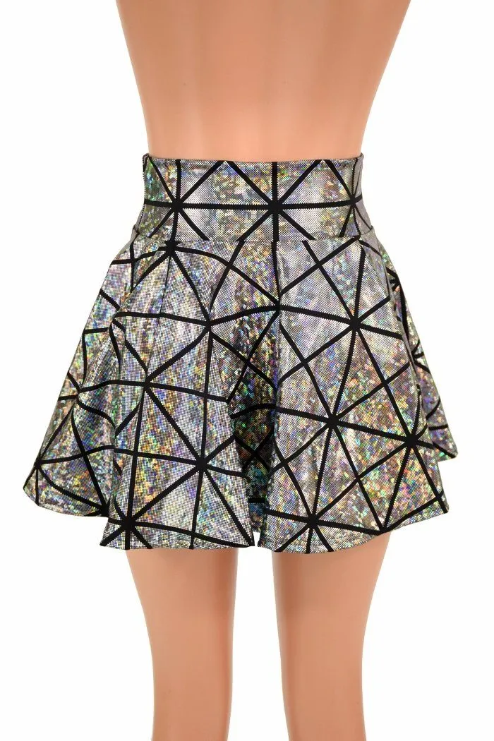 Ready to Ship Cracked Tile Rave Mini Skirt 2XL