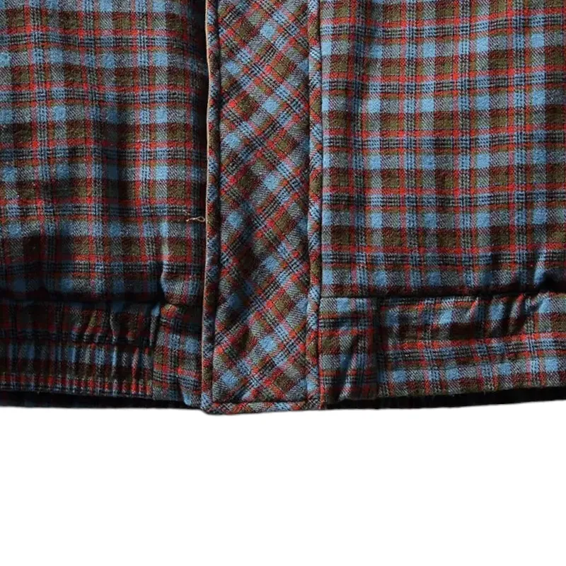 Reversible flannel quilted jacket