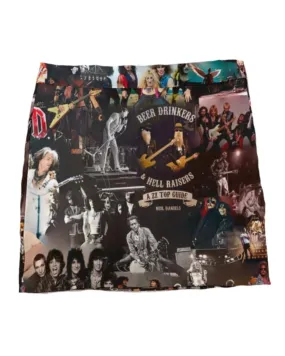 Rock 'n Roll- the Rock Band Photo Print Mini Skirt