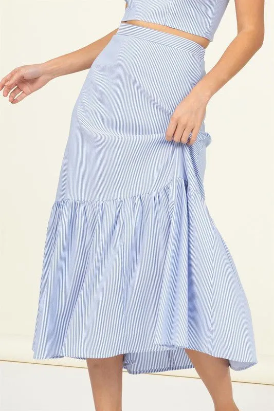 Ruffle Midi Skirt