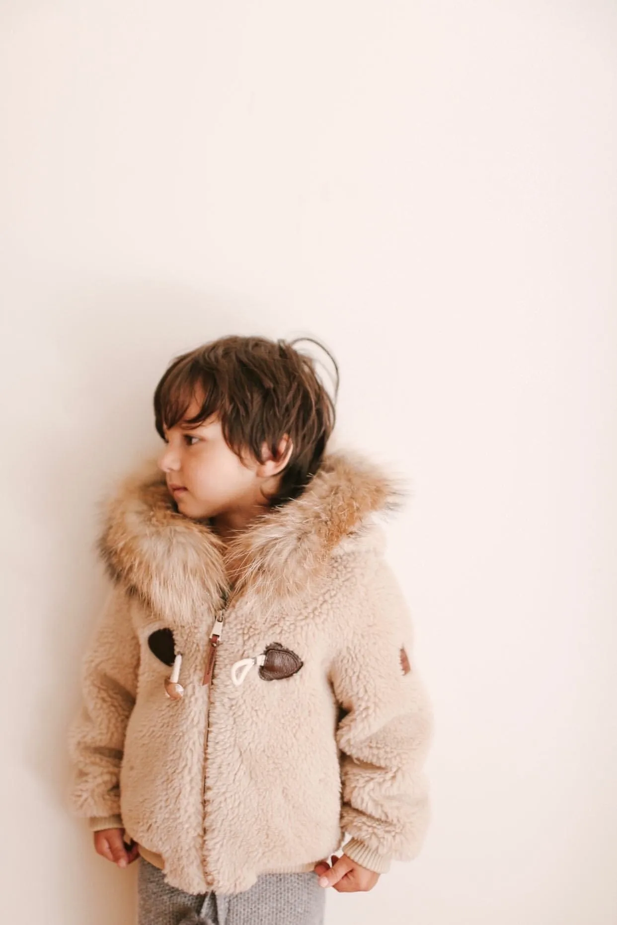 Shearling Camel Bomber Coat