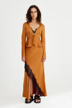 Significant Other Helaina Midi Skirt Caramel