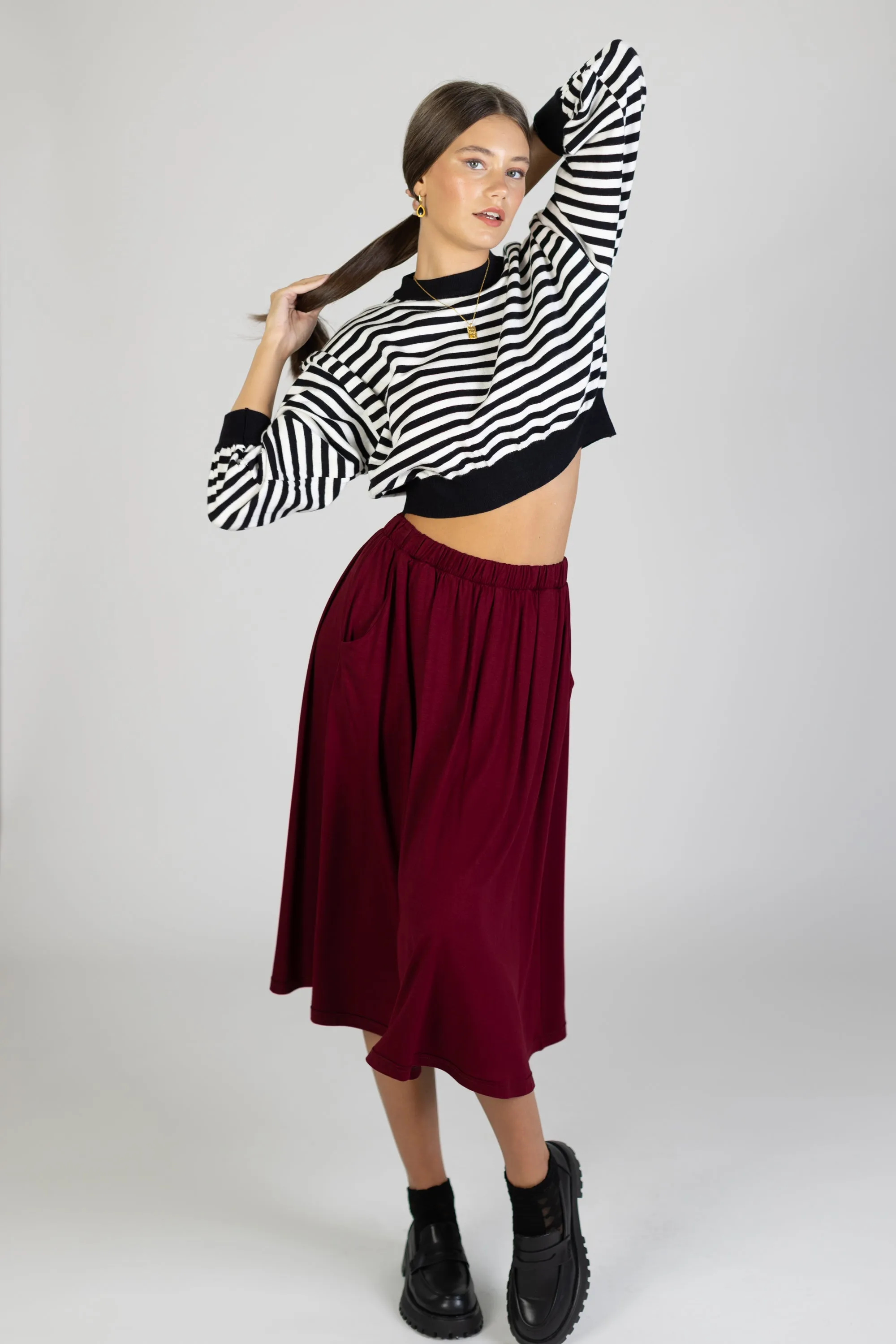 Skirt Serena Wine Red