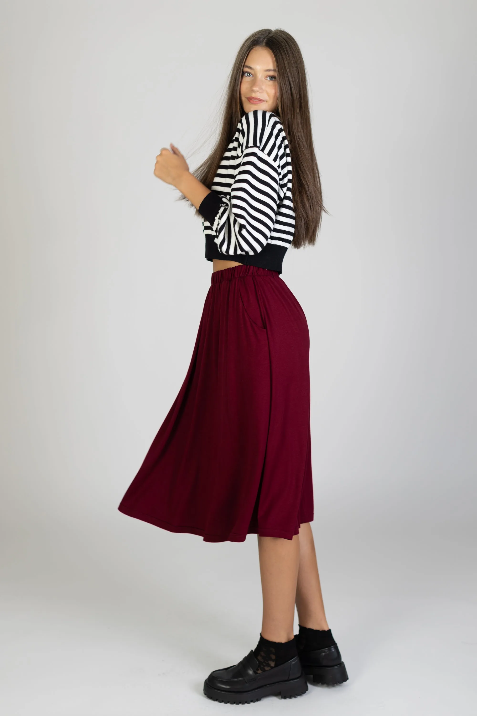 Skirt Serena Wine Red