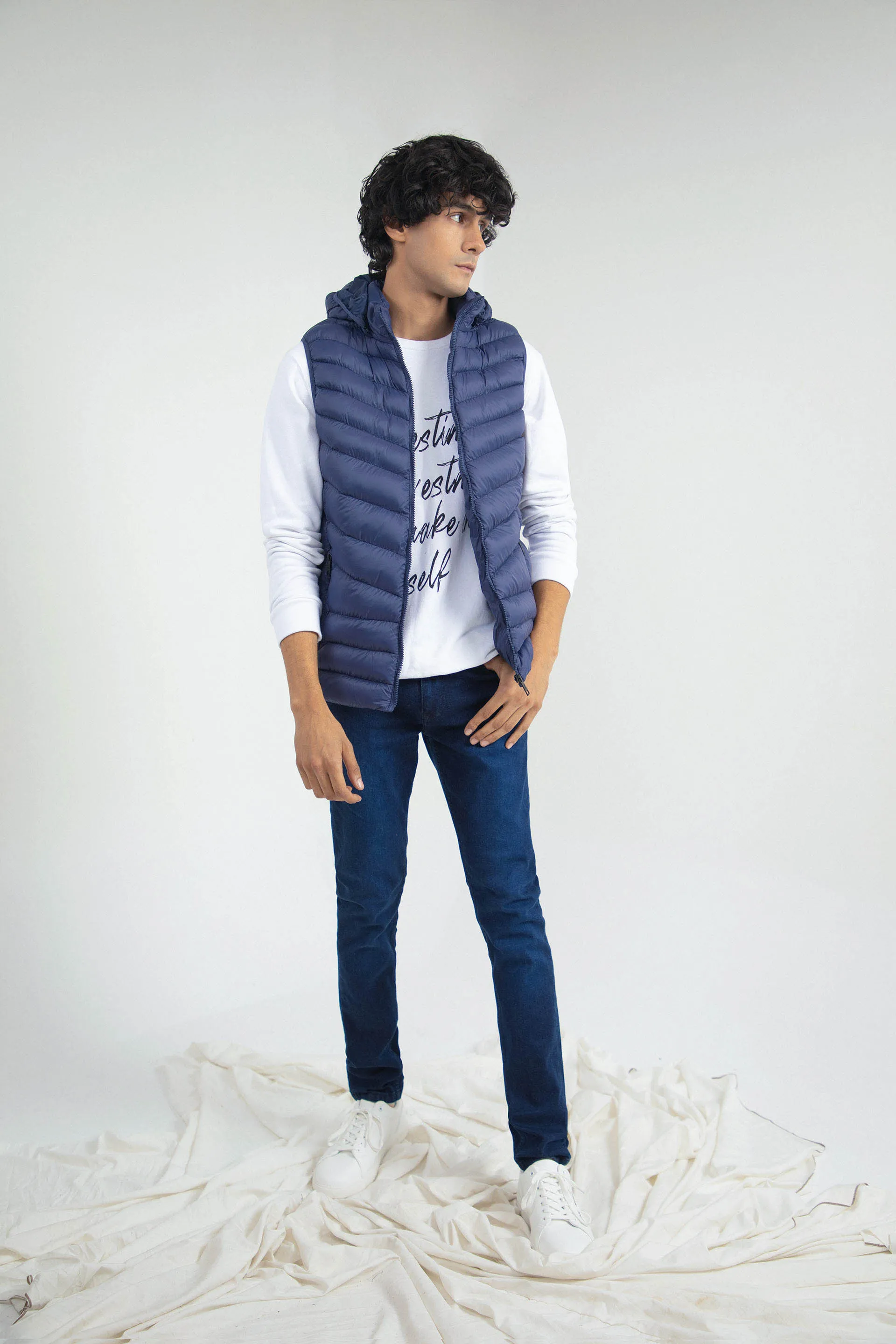 Sleeveless Puffer Navy