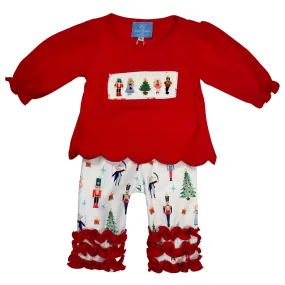 Smocked Nutcracker Leggings Set