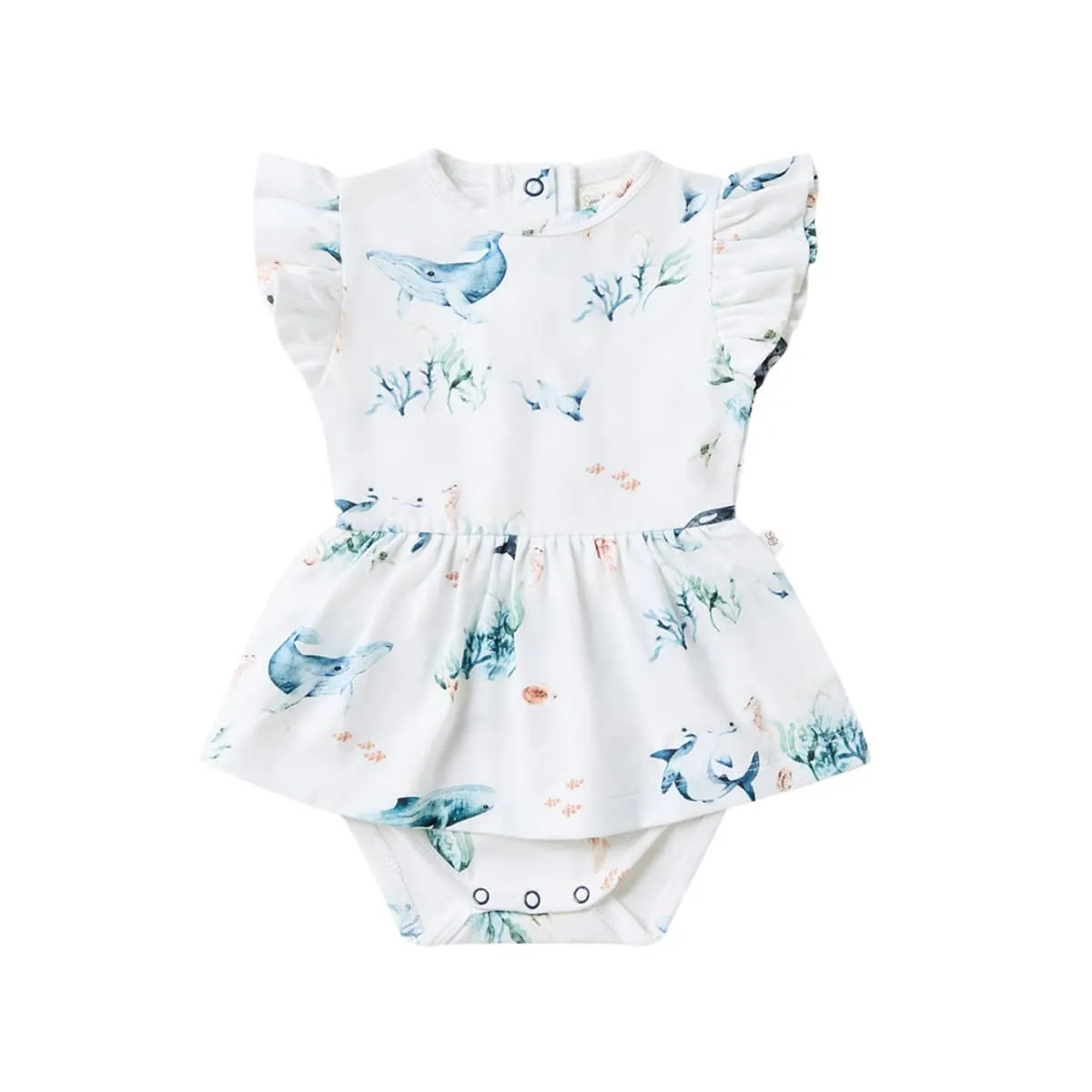 Snuggle Hunny Dress - Ocean Organic