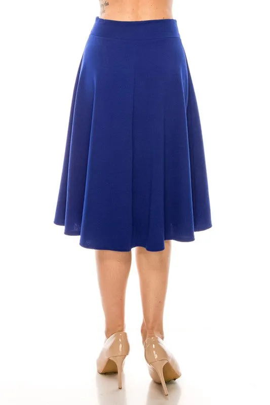 Solid A-line Skirt