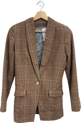 Sumissura Beige and Red Checked Blazer UK XS/S