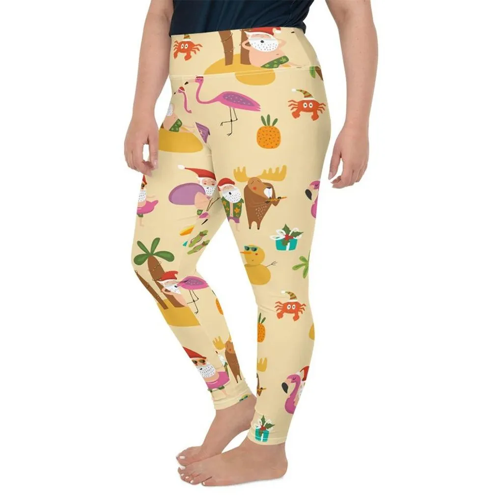 Summery Christmas Plus Size Leggings