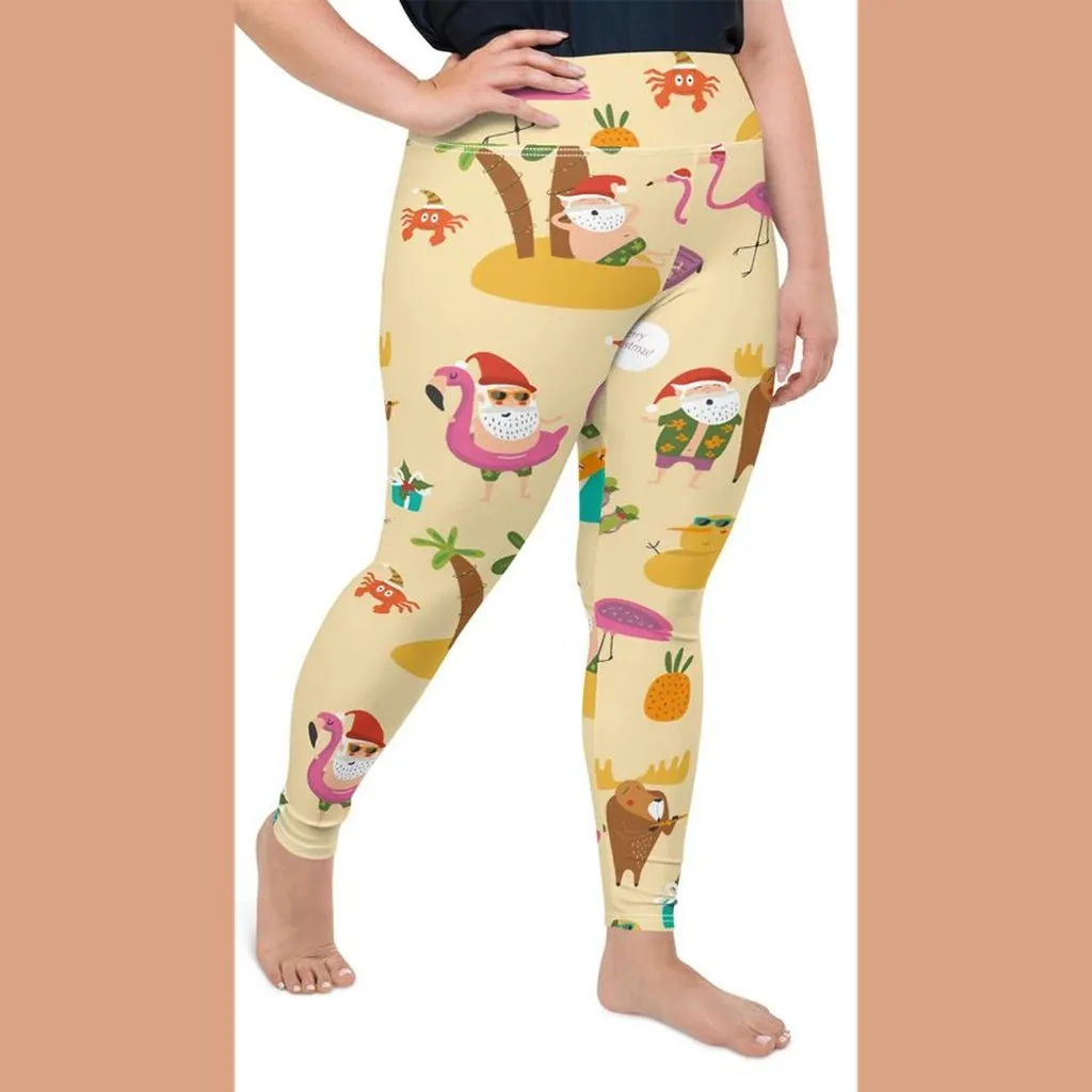 Summery Christmas Plus Size Leggings