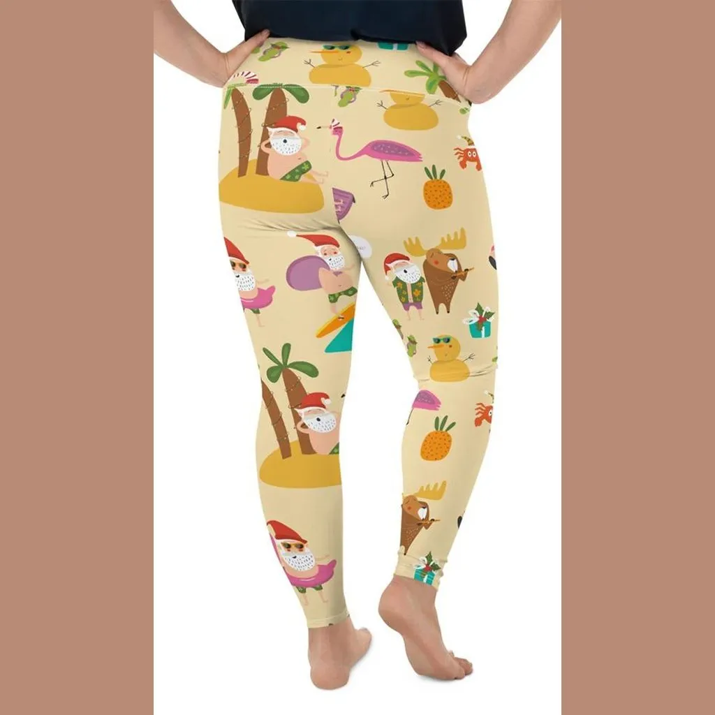 Summery Christmas Plus Size Leggings