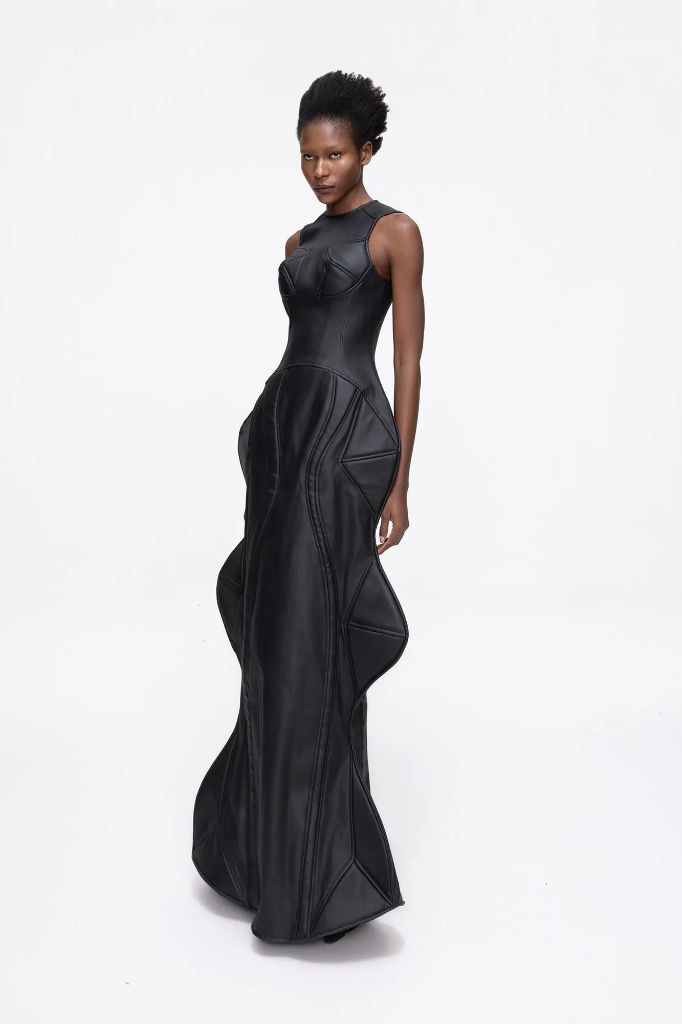 Three dimensional deconstruction wave dress