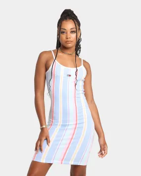 Tommy Jeans Women's Stripe Strap Dress Light Powdery Blue