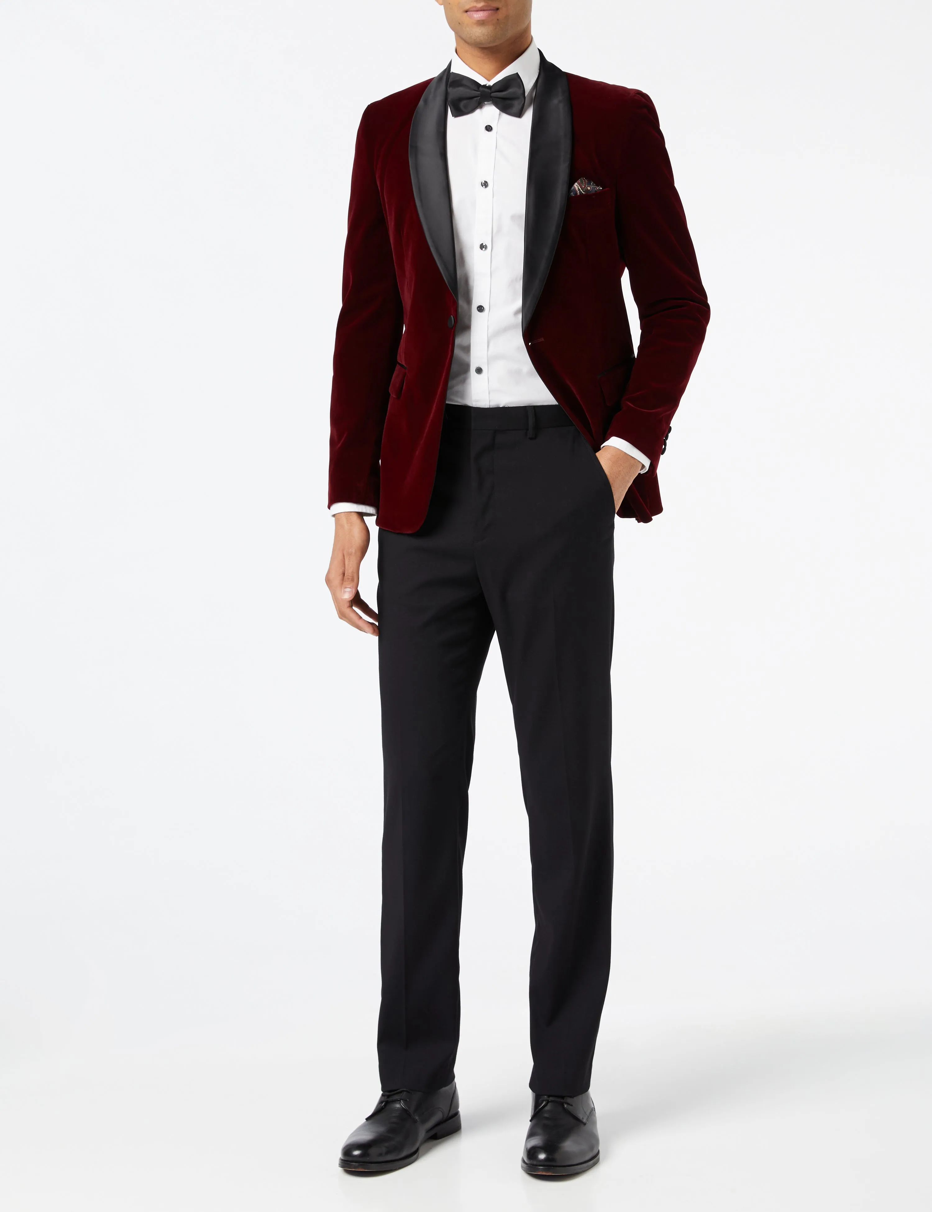 TUXEDO SAM - Burgundy Soft Velvet Jacket