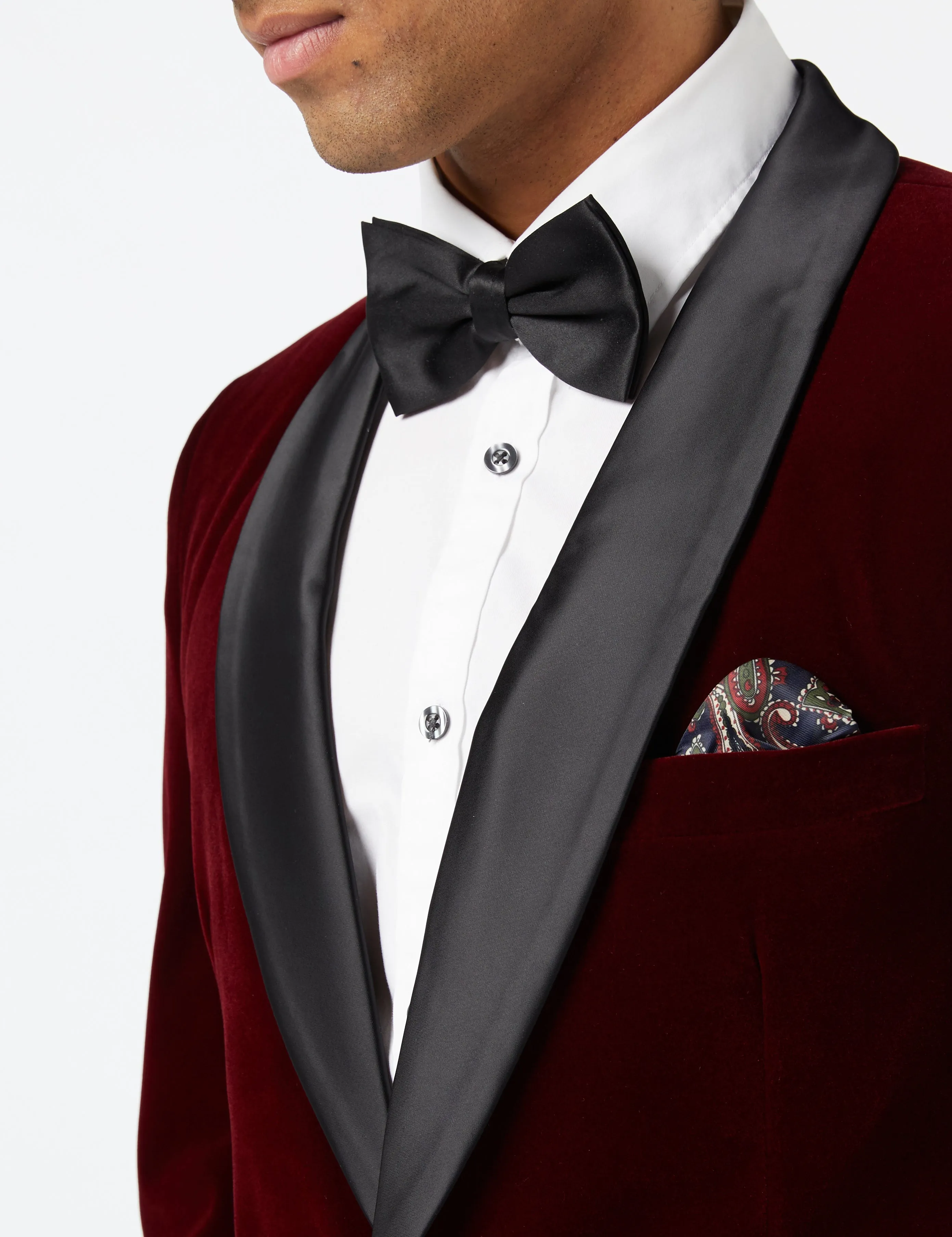 TUXEDO SAM - Burgundy Soft Velvet Jacket