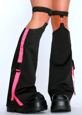 Uzurai Cyberpunk Tech Black Pink Leg Warmer