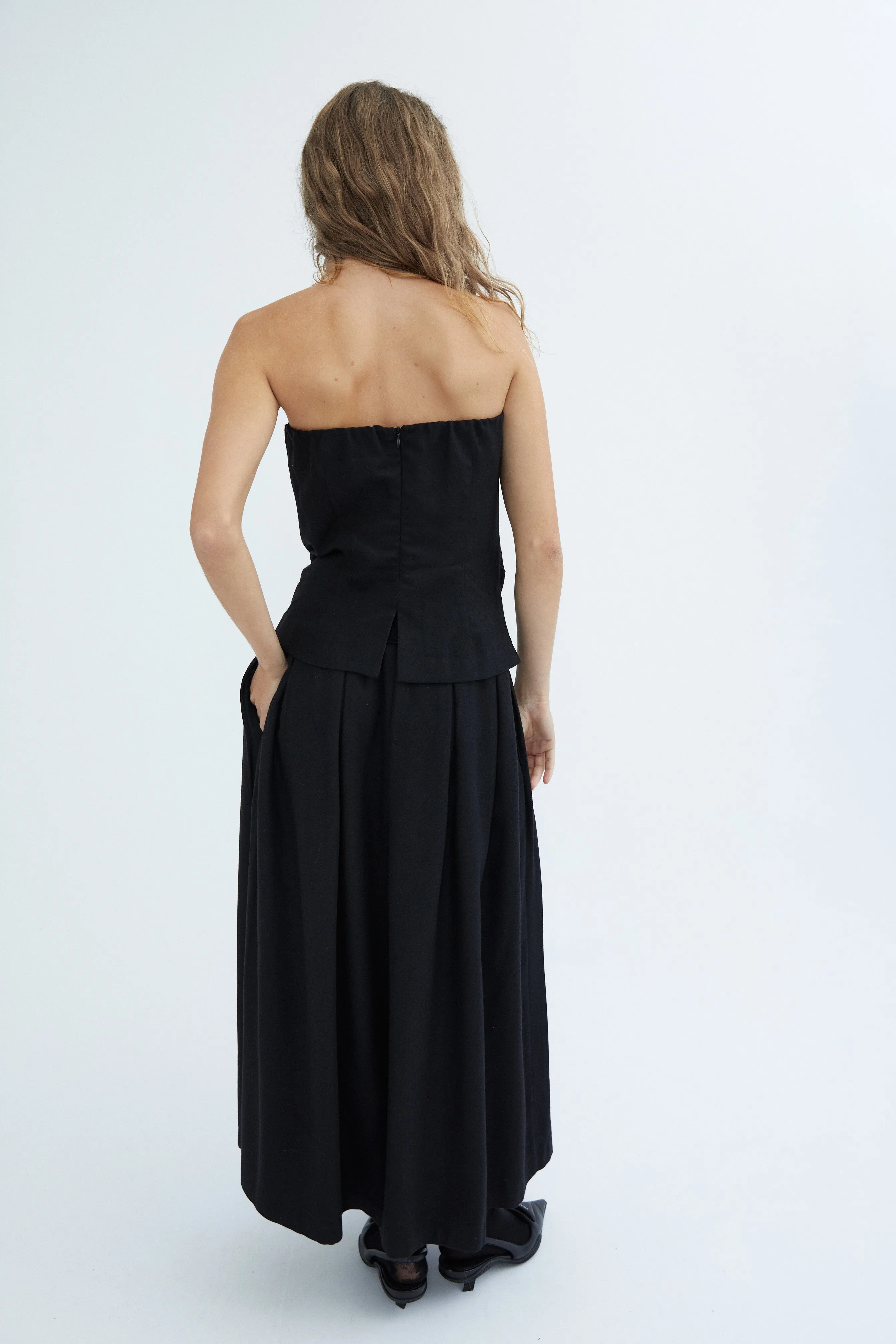 Viola Skirt - Viscose Wool - Black