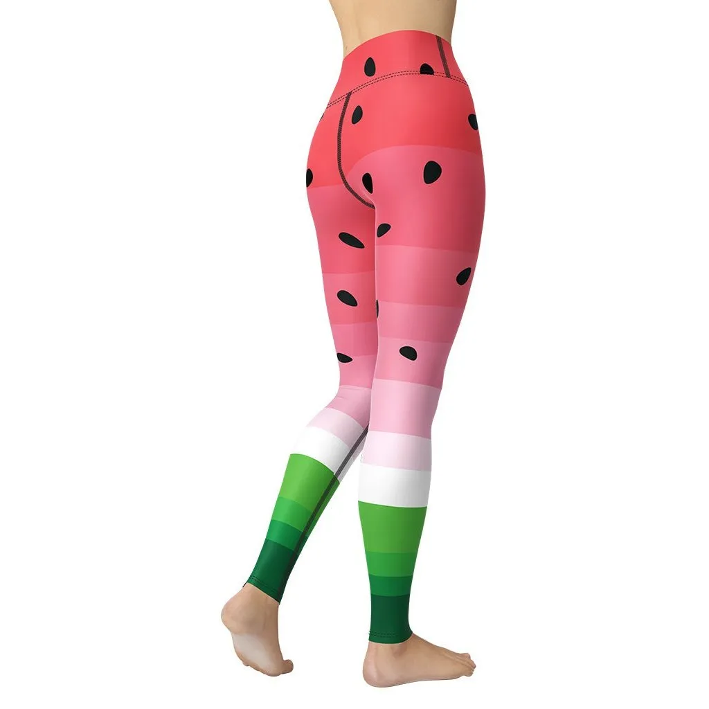 Watermelon Yoga Leggings