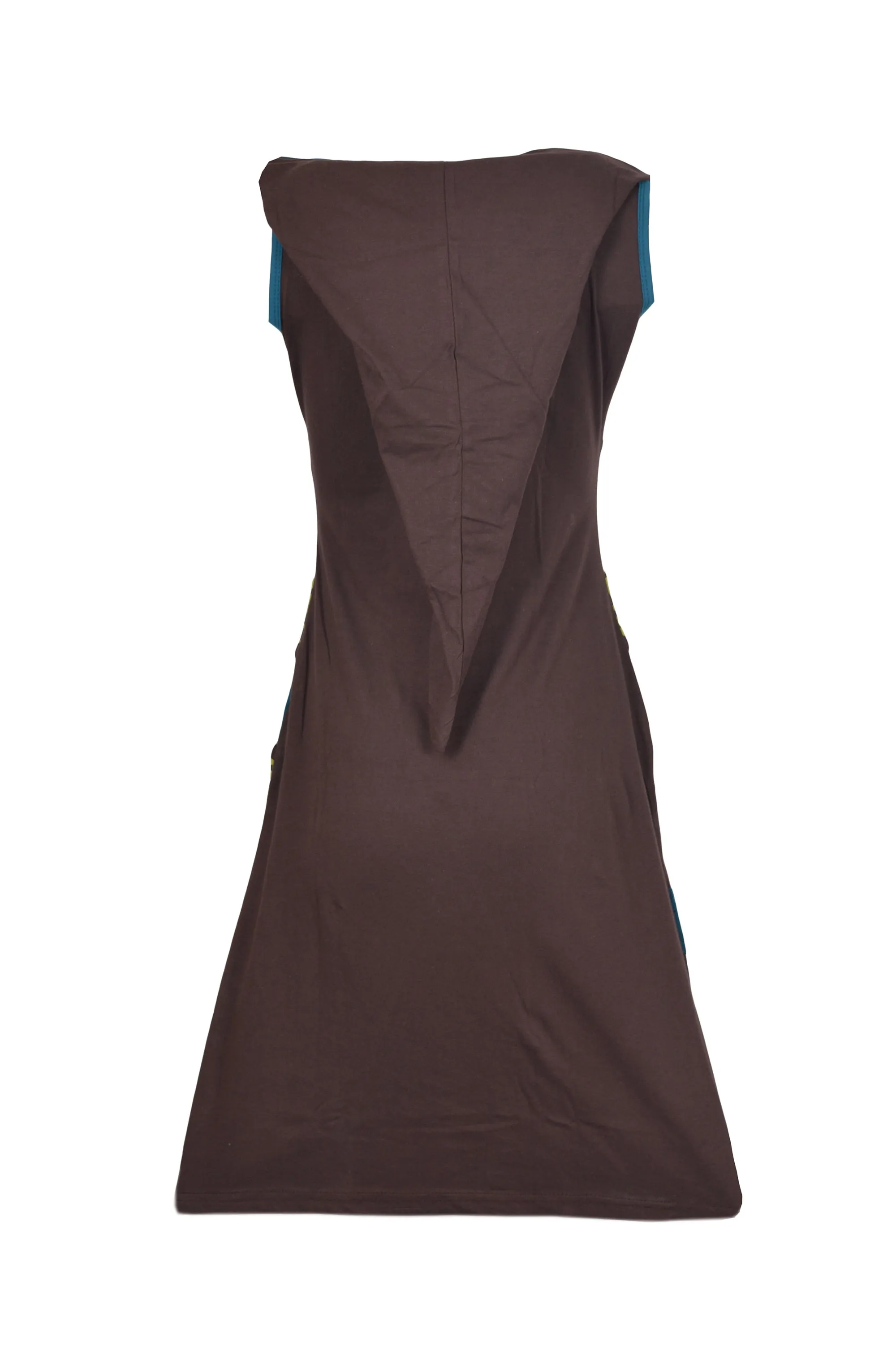 women-sleeveless-hoodie-dress-with-side-pocket-bindu