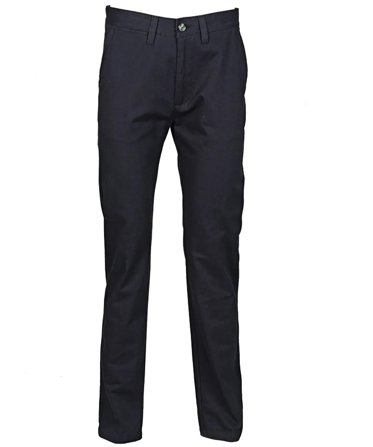 Womens 65/35 flat fronted chino trousers | Navy