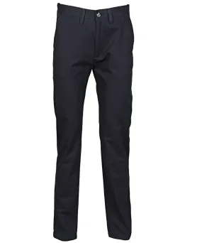 Womens 65/35 flat fronted chino trousers | Navy