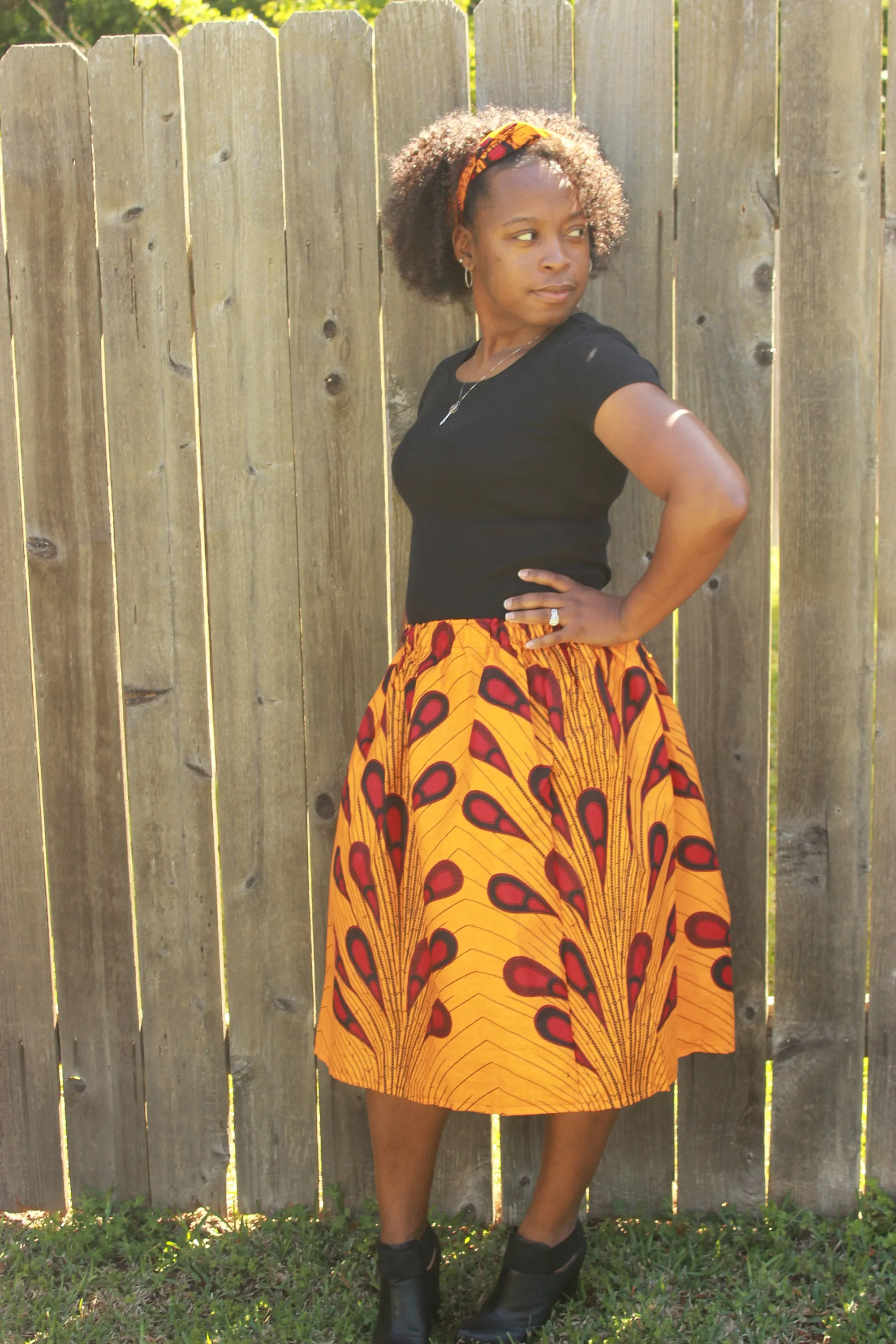 Women's Blue with Orange Skirt