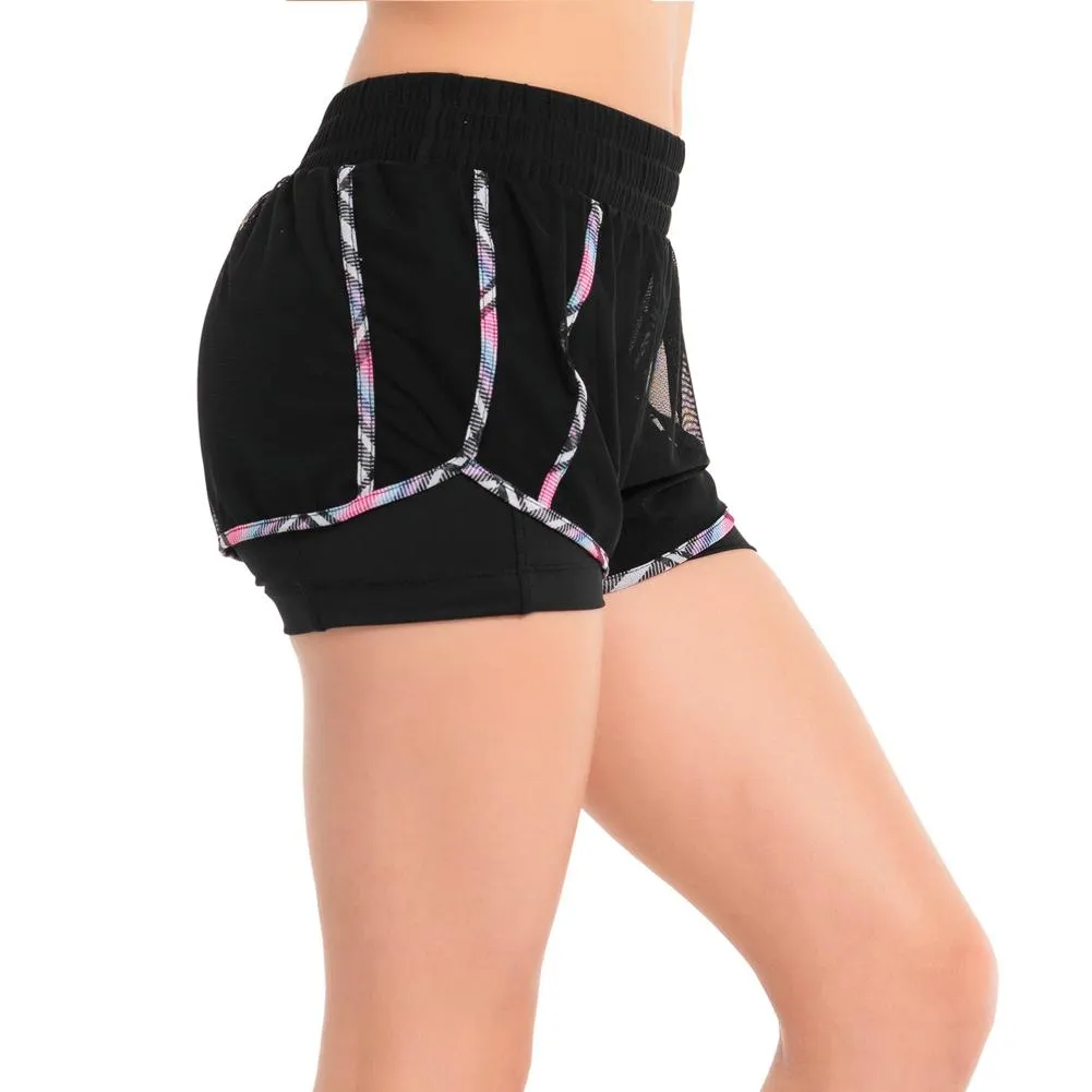 Women's Borderline Mesh Tennis Short Black