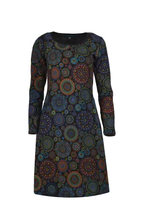 womens-long-sleeve-dress-with-all-over-mandala-print-evening-dress