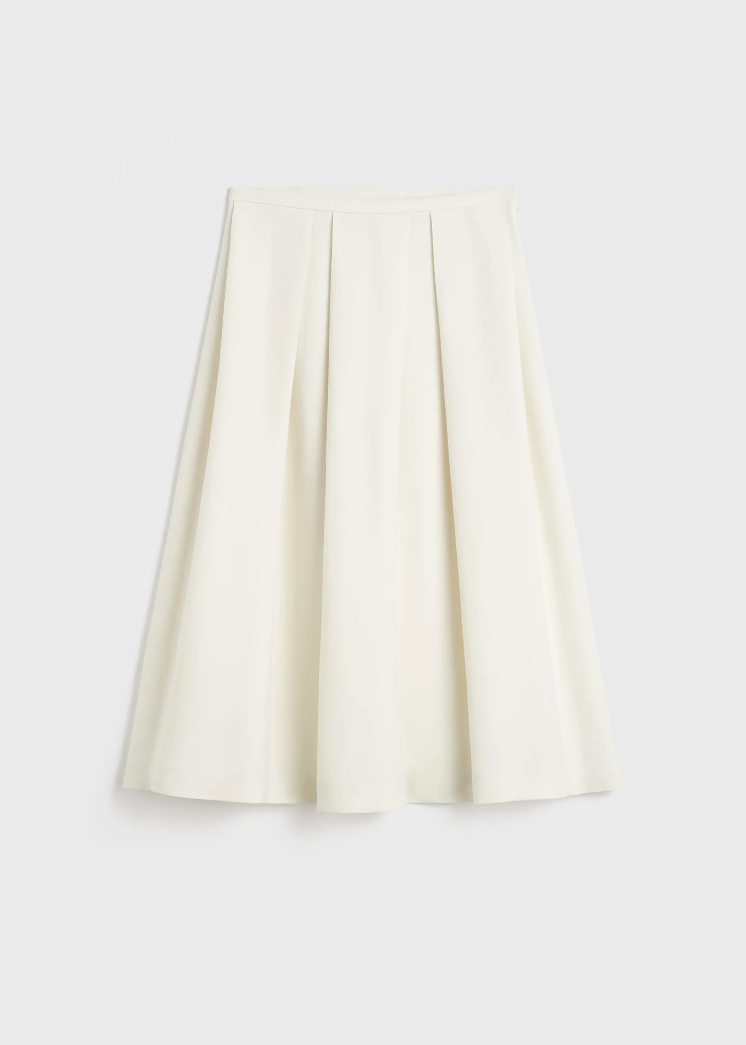 Wool silk twinflower skirt macadamia